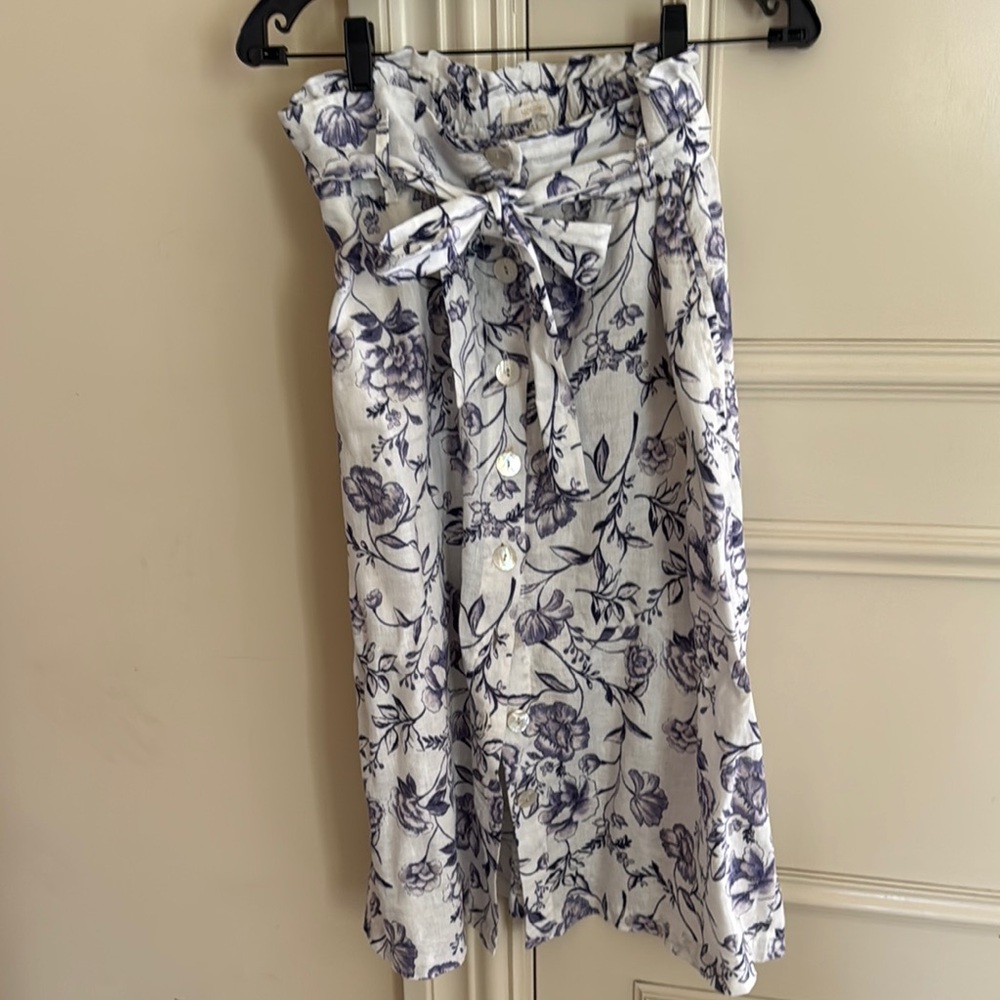 Floral Purple and White Skirt